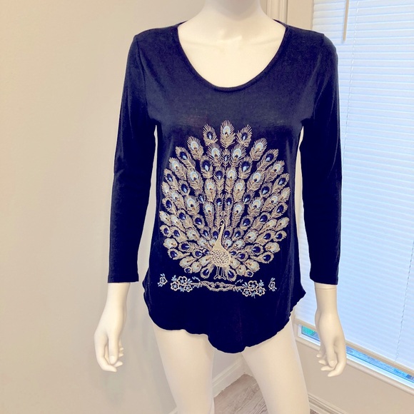 Lucky Brand Women's  Navy Top SZ - М - Picture 1 of 9